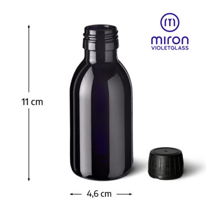 Wymiary butelki na wodę 100 ml wysokość 11 cm średnica 4,6 centymetra