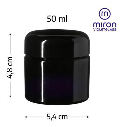 Wymiary słoiczka kosmetycznego Saturn 50 ml wysokość 4,8 centymetra średnica 5,4 centymetra