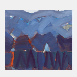 obraz niebieski góry abstrakcja