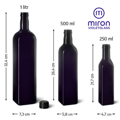 zestaw 3 butelki na olej 1 litr 500 ml 250 ml