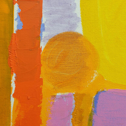 obraz abstrakcyjny w tonacji pomarańczowo-różowej – zbliżenie na fragment